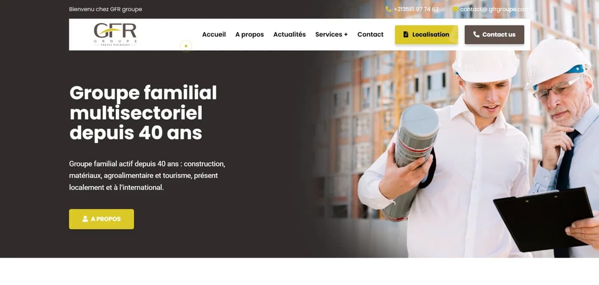 Site web GFR Groupe